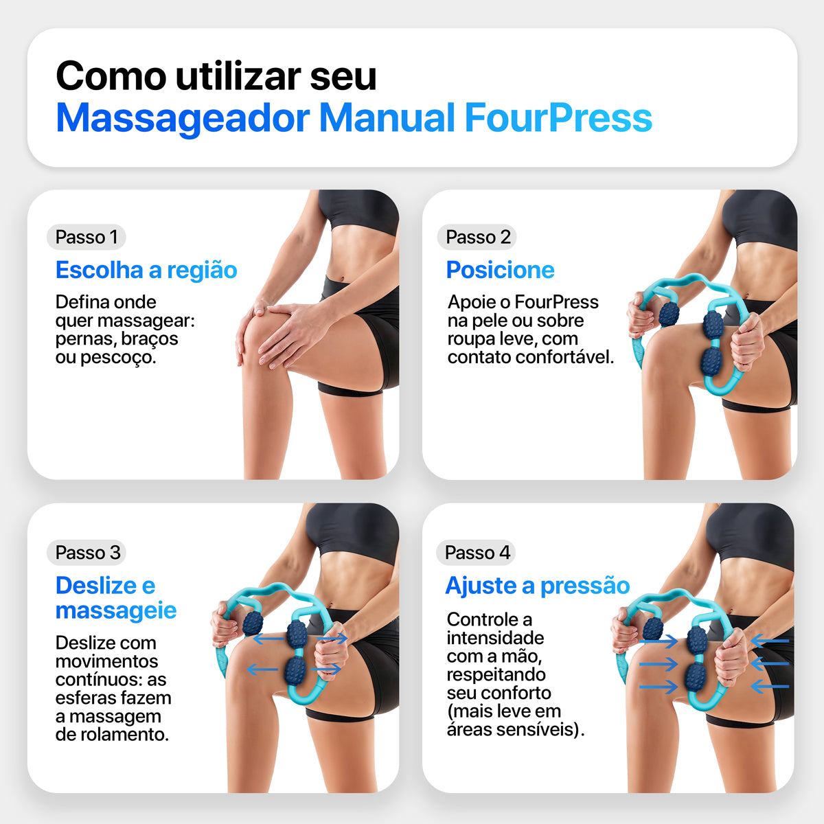 Massageador Manual Four Press