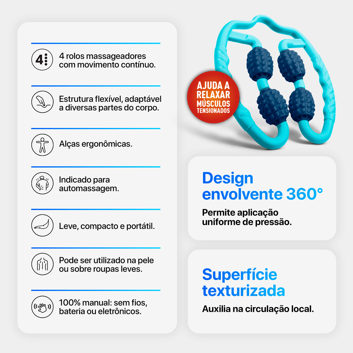 Massageador Manual Four Press