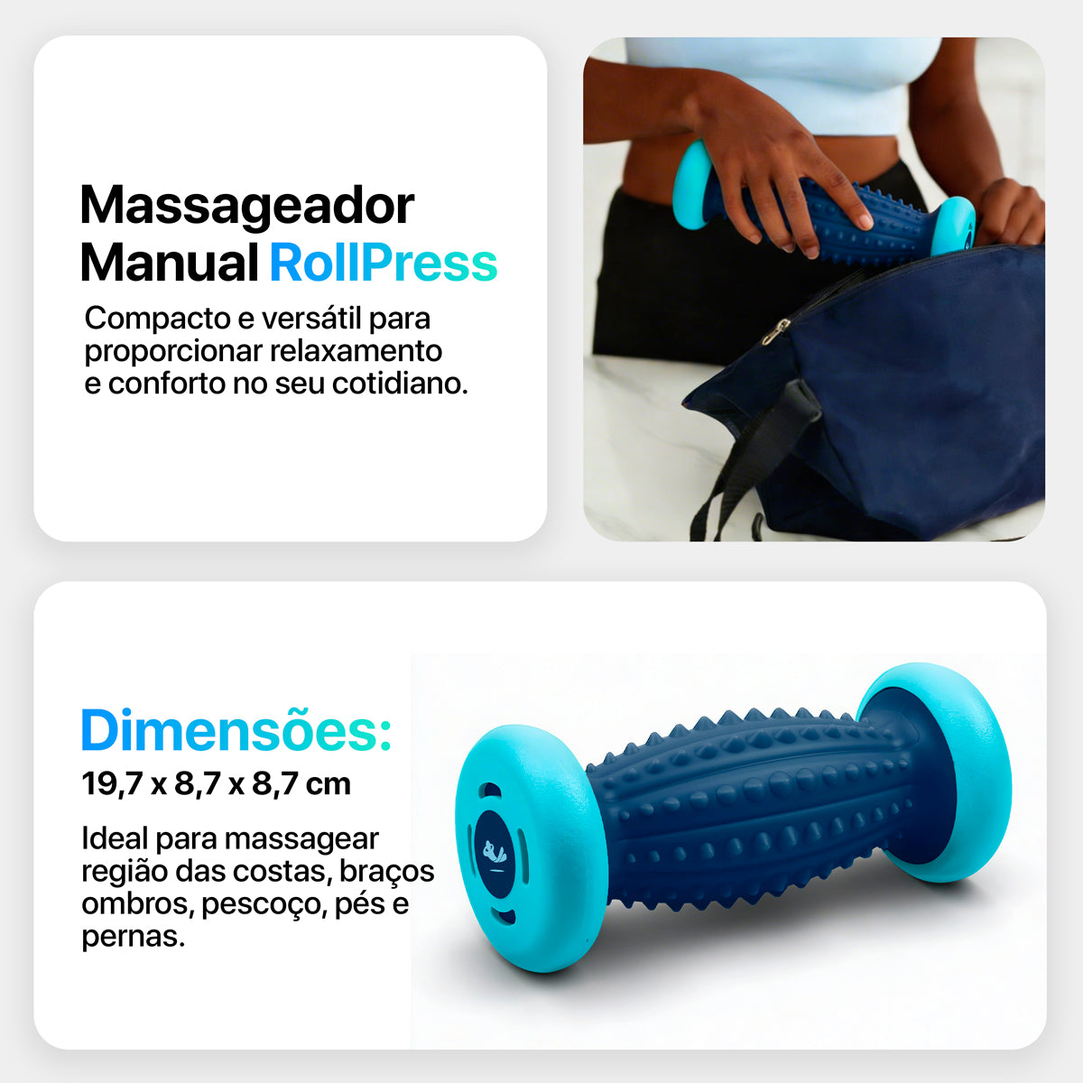 Massageador Manual Roll Press
