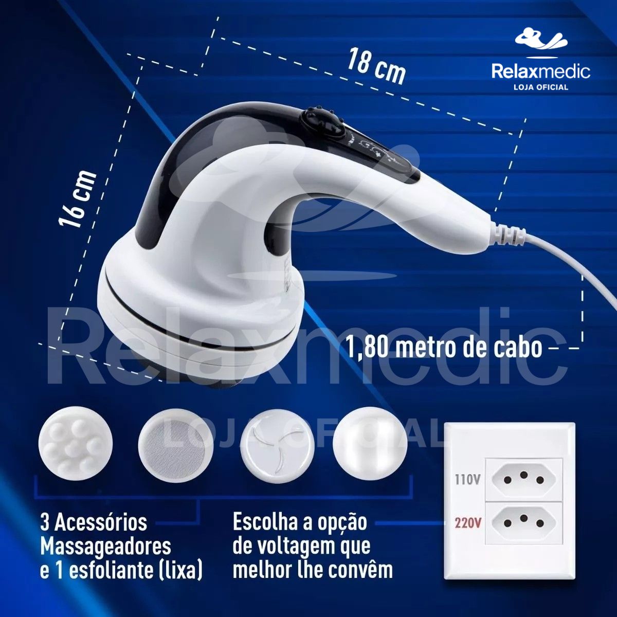 Massageador Elétrico Orbit 2600 Com Fio