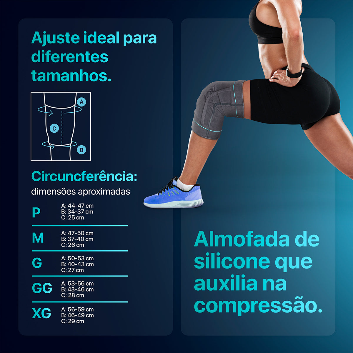Joelheira Elástica de Compressão Aderis