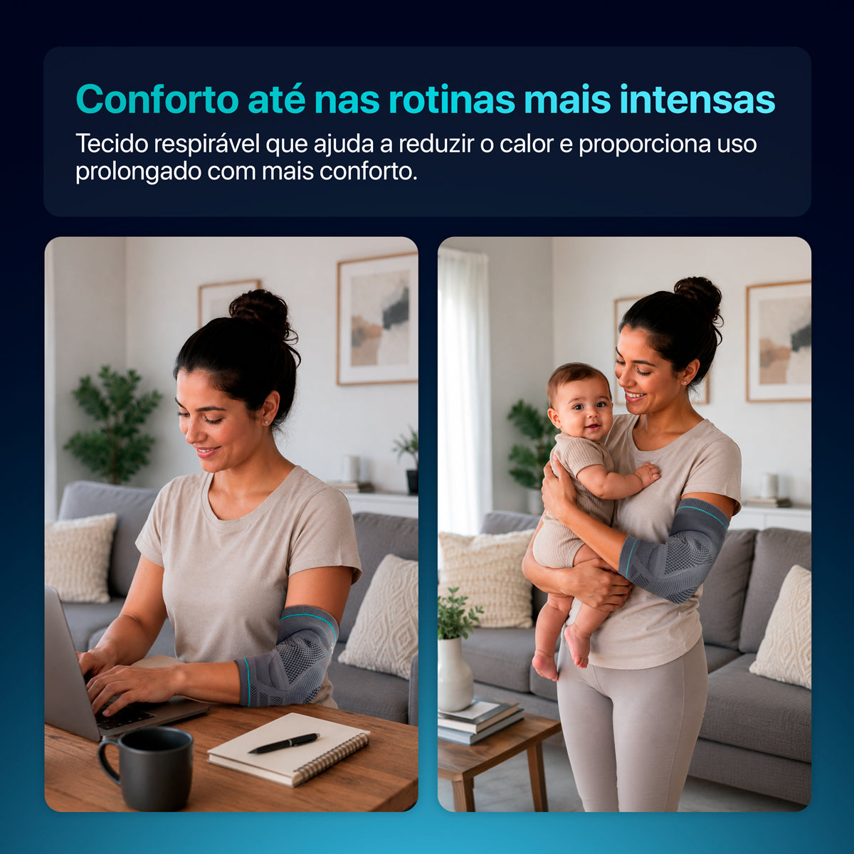 COTOVELEIRA ELÁSTICA DE COMPRESSÃO ADERIS