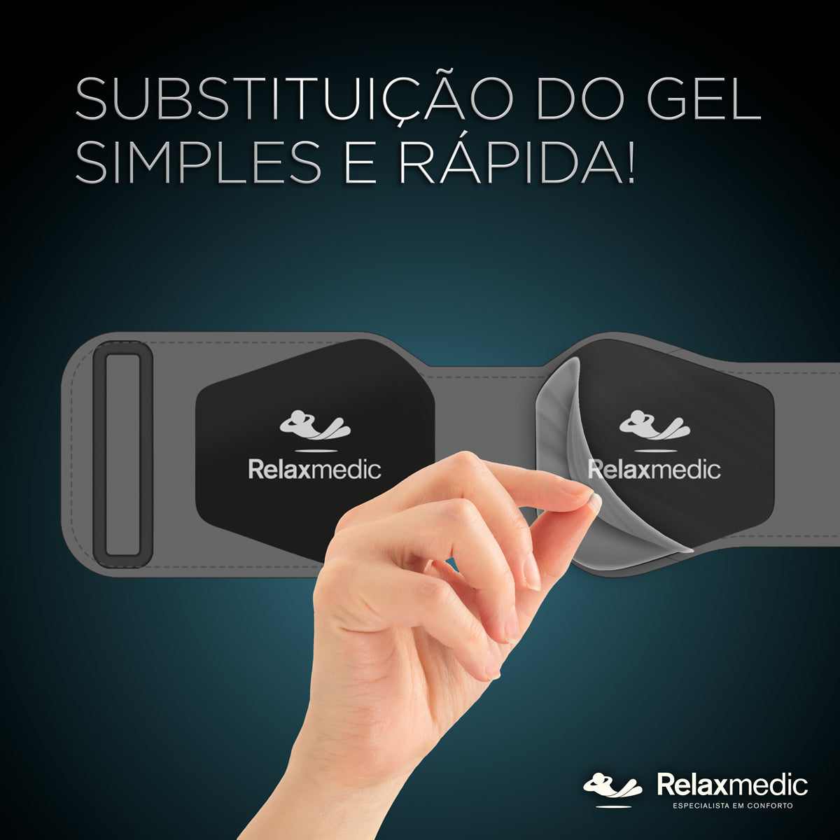 Gel Reposição Eletroestimulador Muscular Braço Power Relax