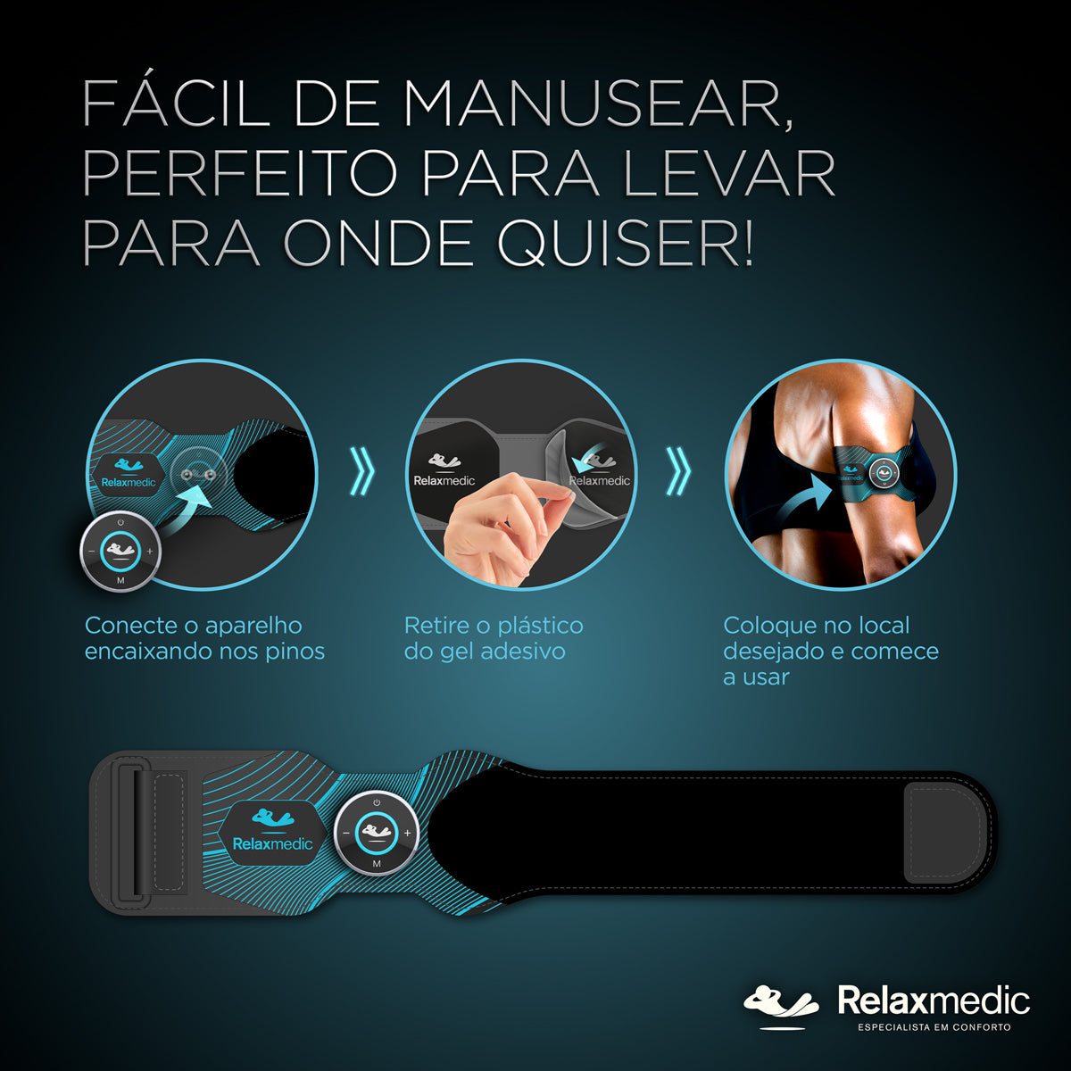 Eletroestimulador Muscular Braço Power Relax