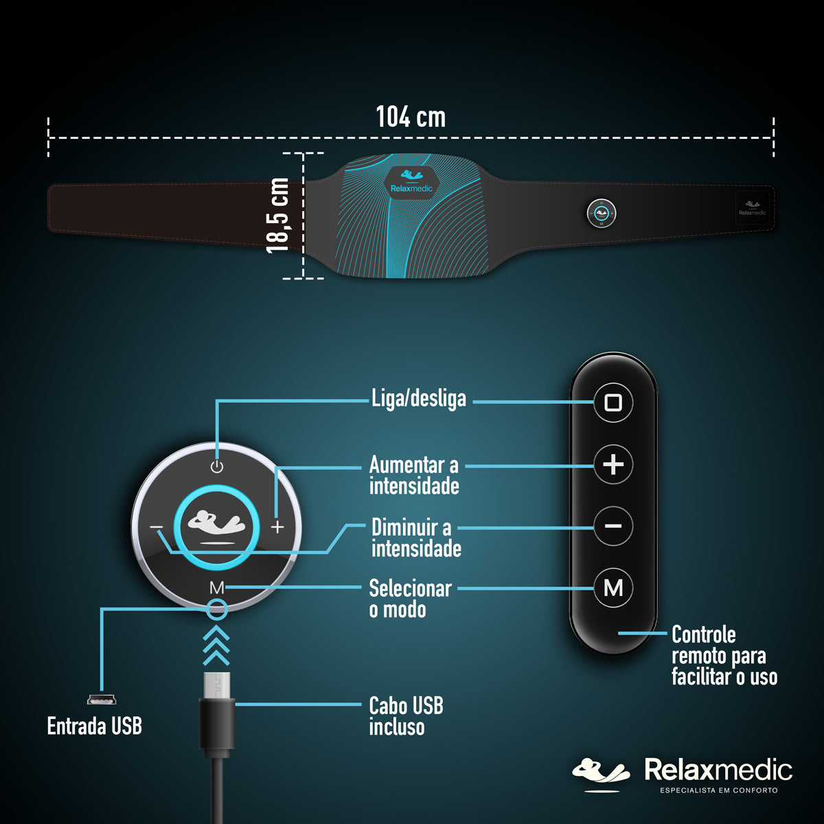 Eletroestimulador Muscular Costas Power Relax