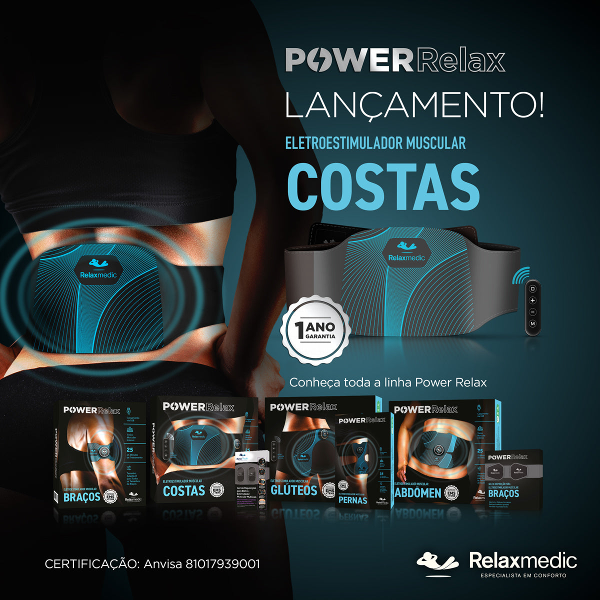 Eletroestimulador Muscular Costas Power Relax