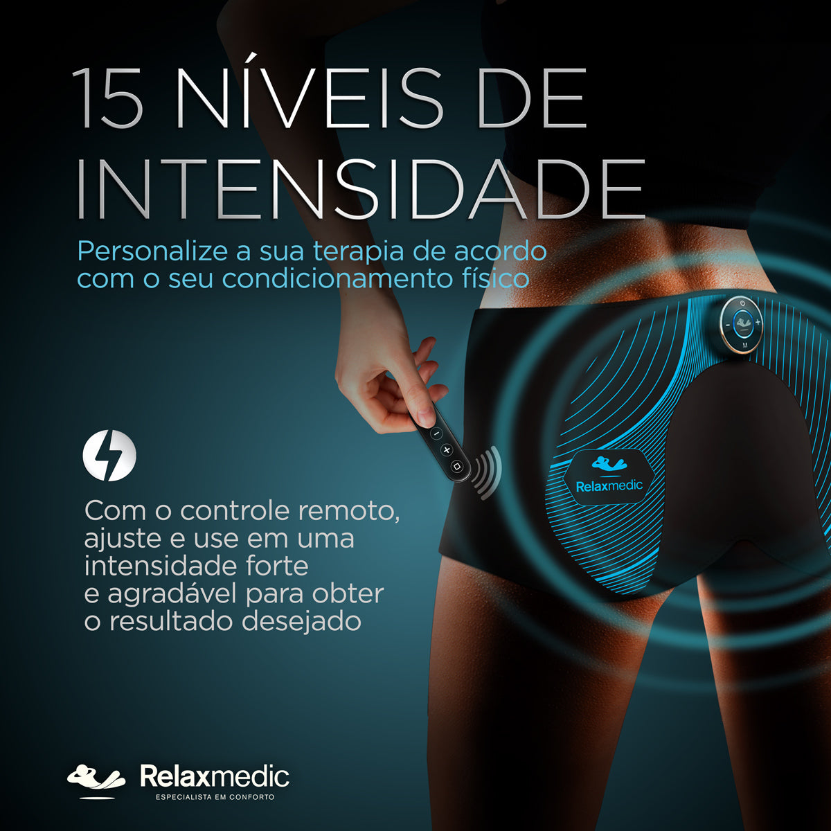 Eletroestimulador Muscular Glúteos Power Relax