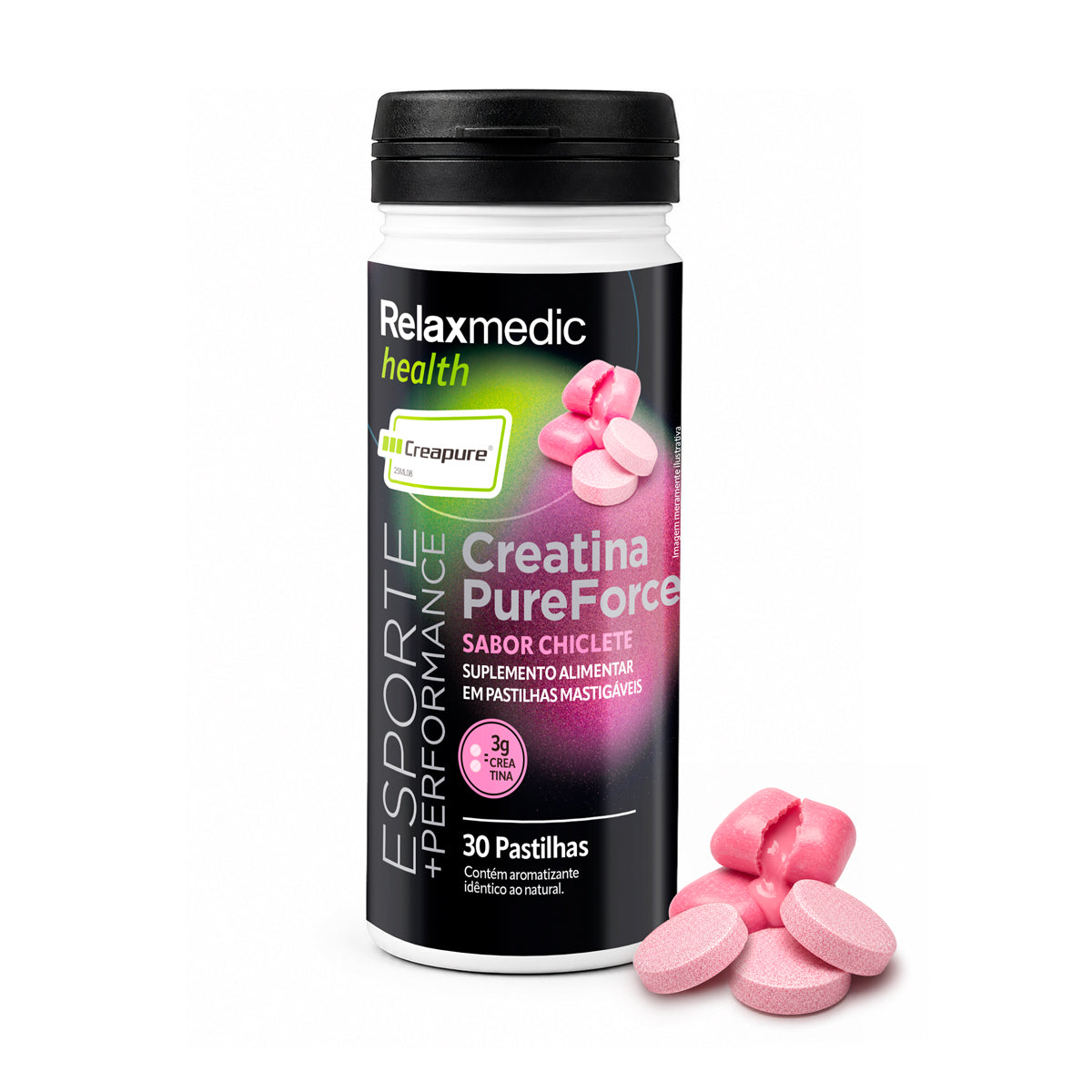 Creatina Pure Force - Sabor Chiclete