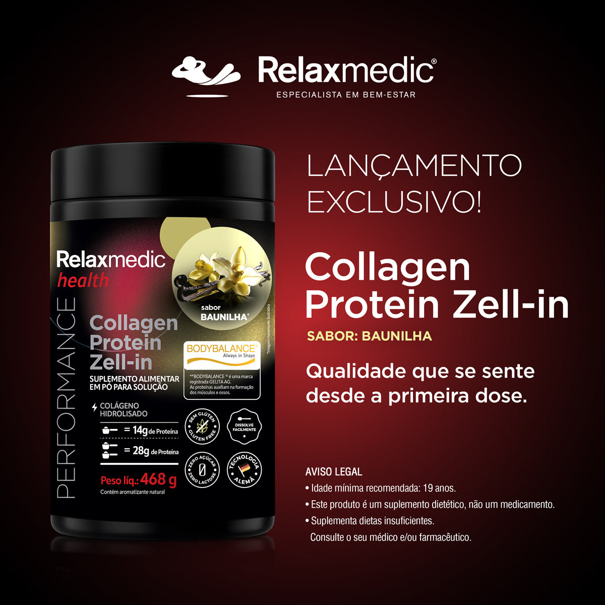Collagen Protein Zell-In Baunilha