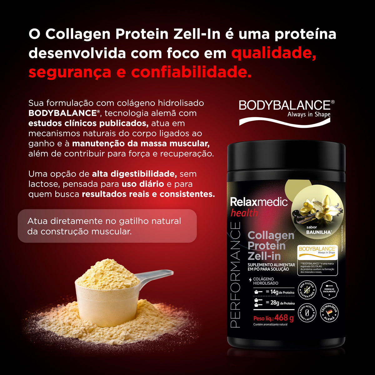 Collagen Protein Zell-In Baunilha