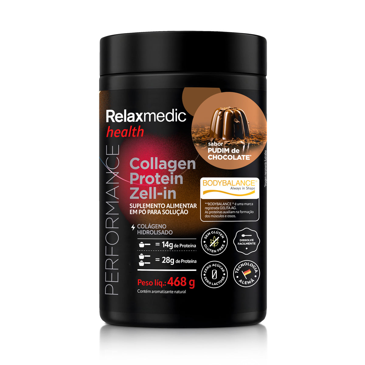 Collagen Protein Zell-In Pudim de Chocolate