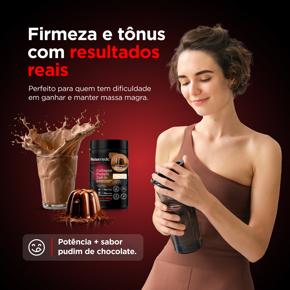 Collagen Protein Zell-In Pudim de Chocolate