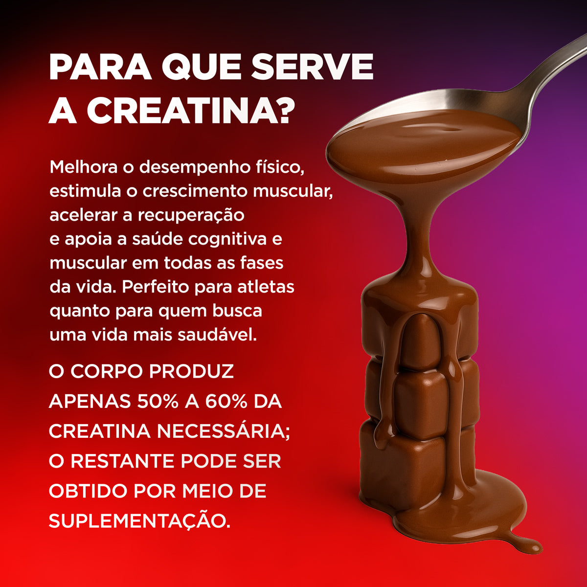 Creatina Balance Dado de Brigadeiro 100% Pura Alemã Creavitalis® 60un