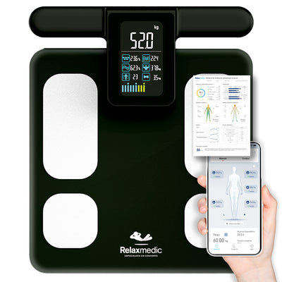 Balança Digital de Bioimpedância BodyScan Pro Preta