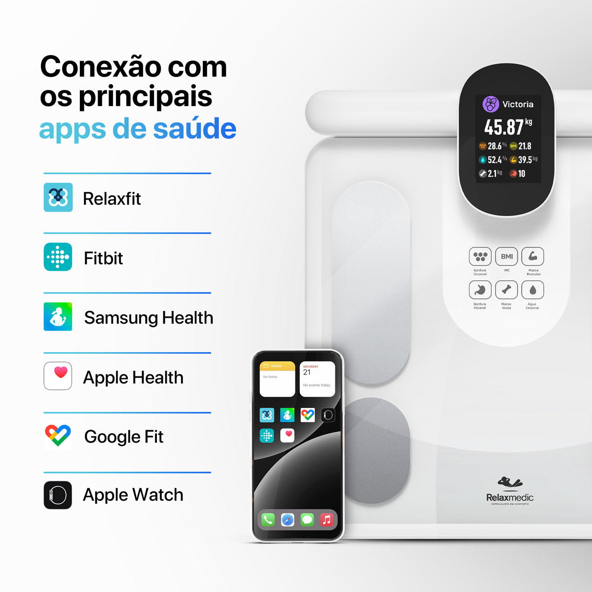 Balança de Bioimpedância Bodyscan Vision Branca