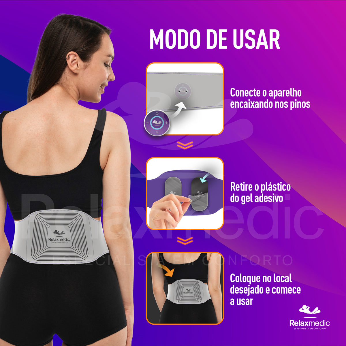 Eletroestimulador Fisio Tens Costas
