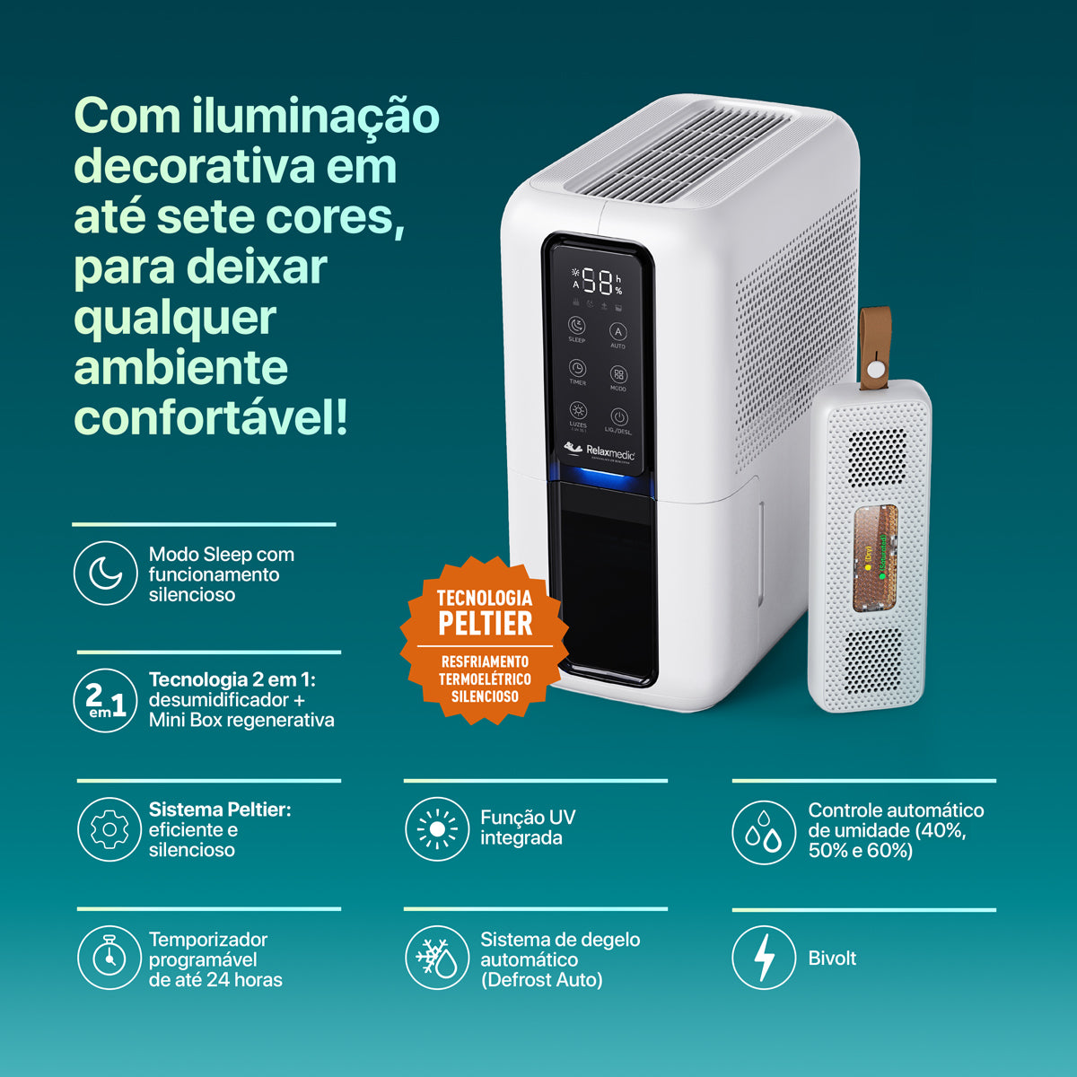 Desumidificador de Ar Cub-Sec 2 em 1