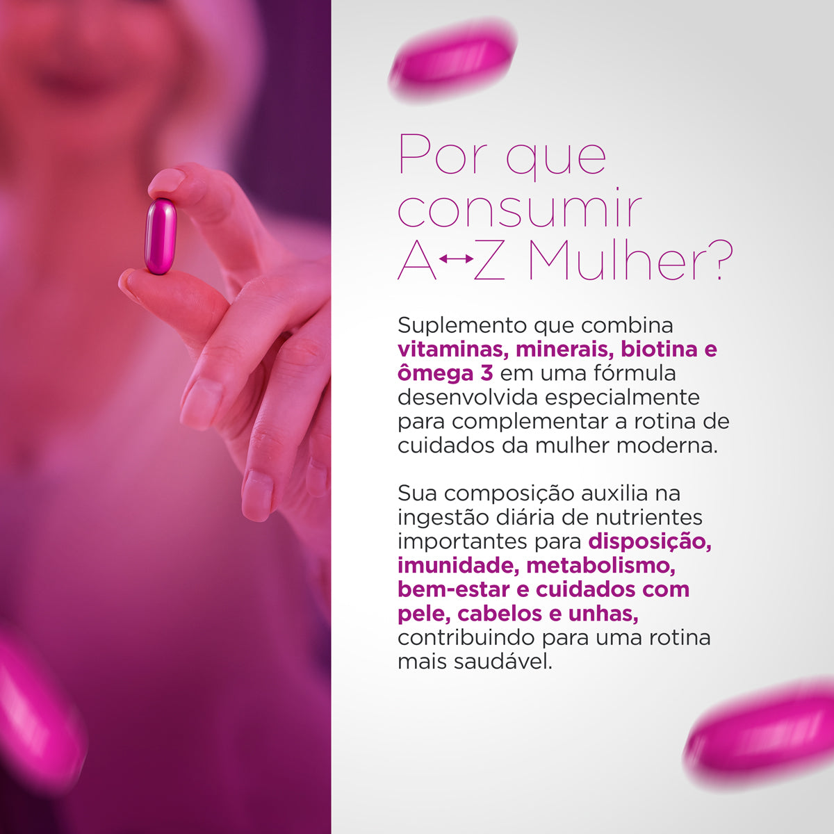A-Z Mulher Vitaminas e Minerais com Omega 3 60 Capsulas