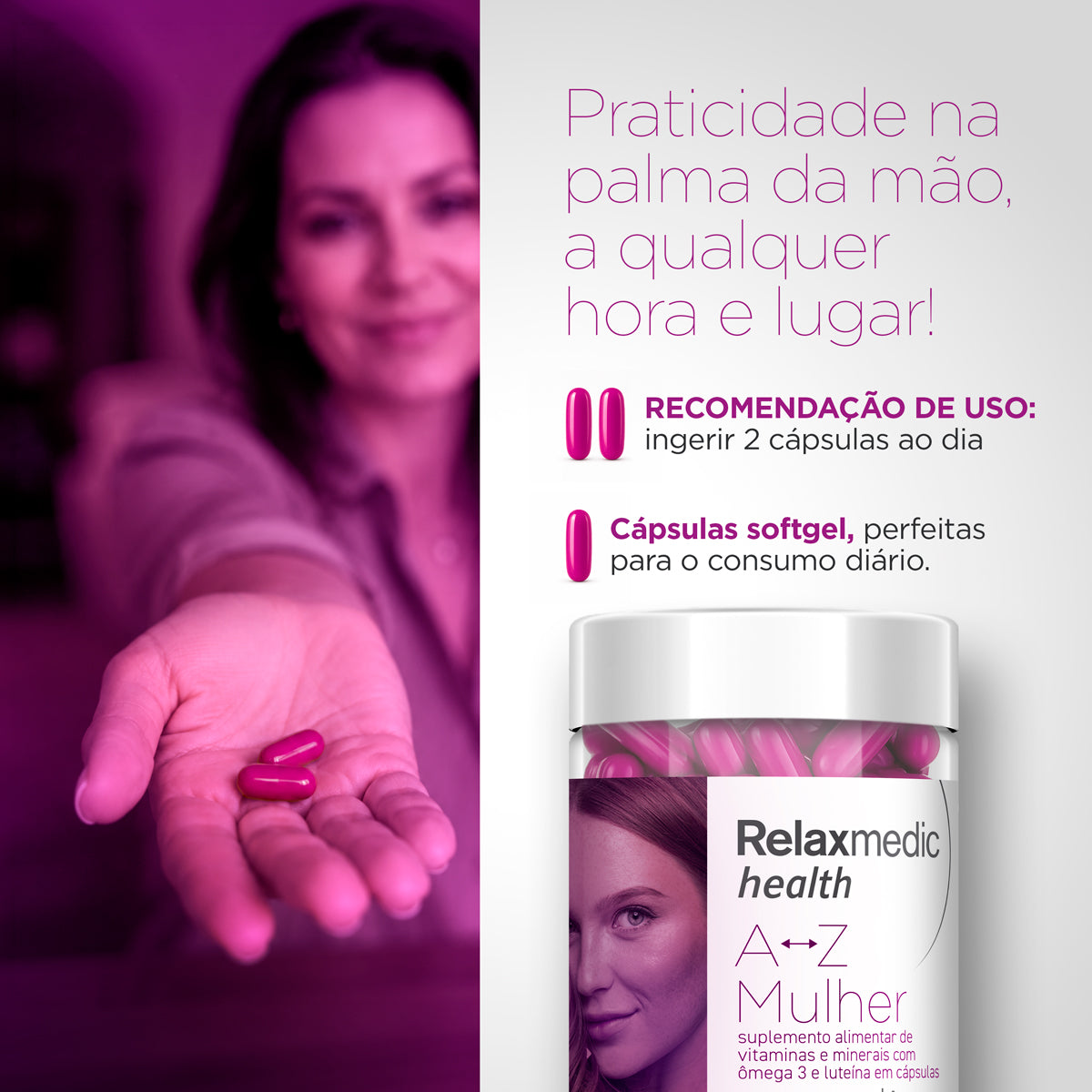 A-Z Mulher Vitaminas e Minerais com Omega 3 60 Capsulas