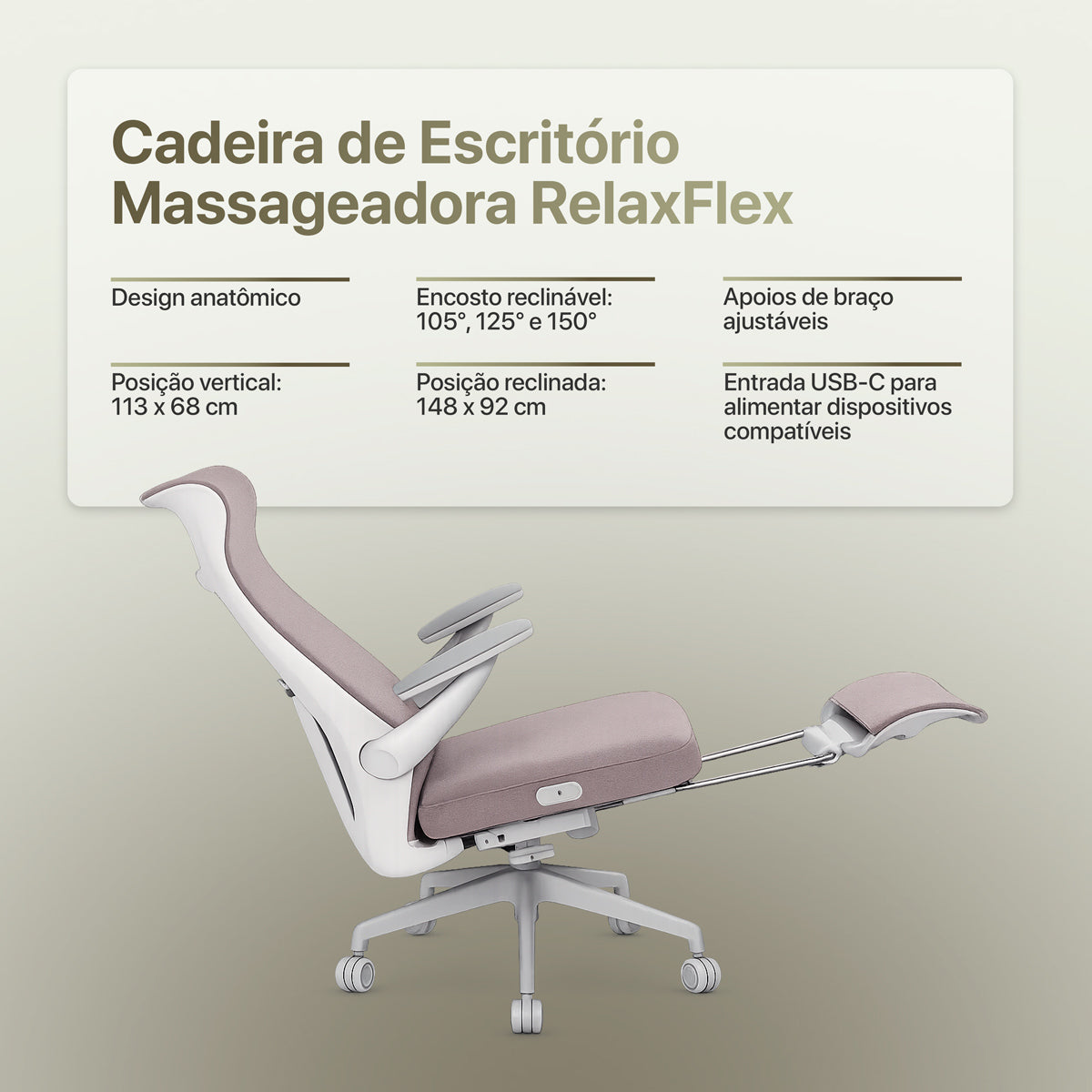 Cadeira de Escritório Massageadora Relaxflex