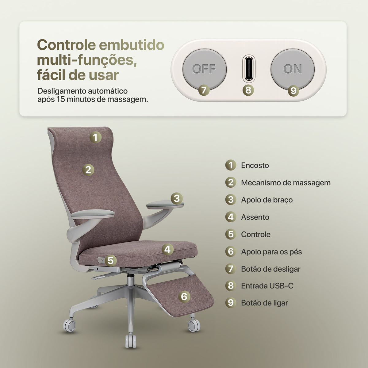 Cadeira de Escritório Massageadora Relaxflex