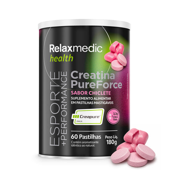 Creatina Pure Force Sabor Chiclete 60 Cápsulas