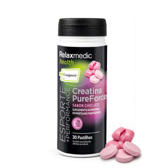Creatina Pure Force Sabor Chiclete 30 Pastilhas