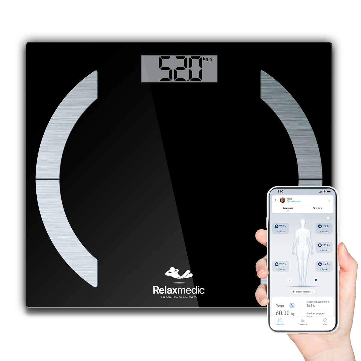 Balança de Bioimpedância Digital Elegance