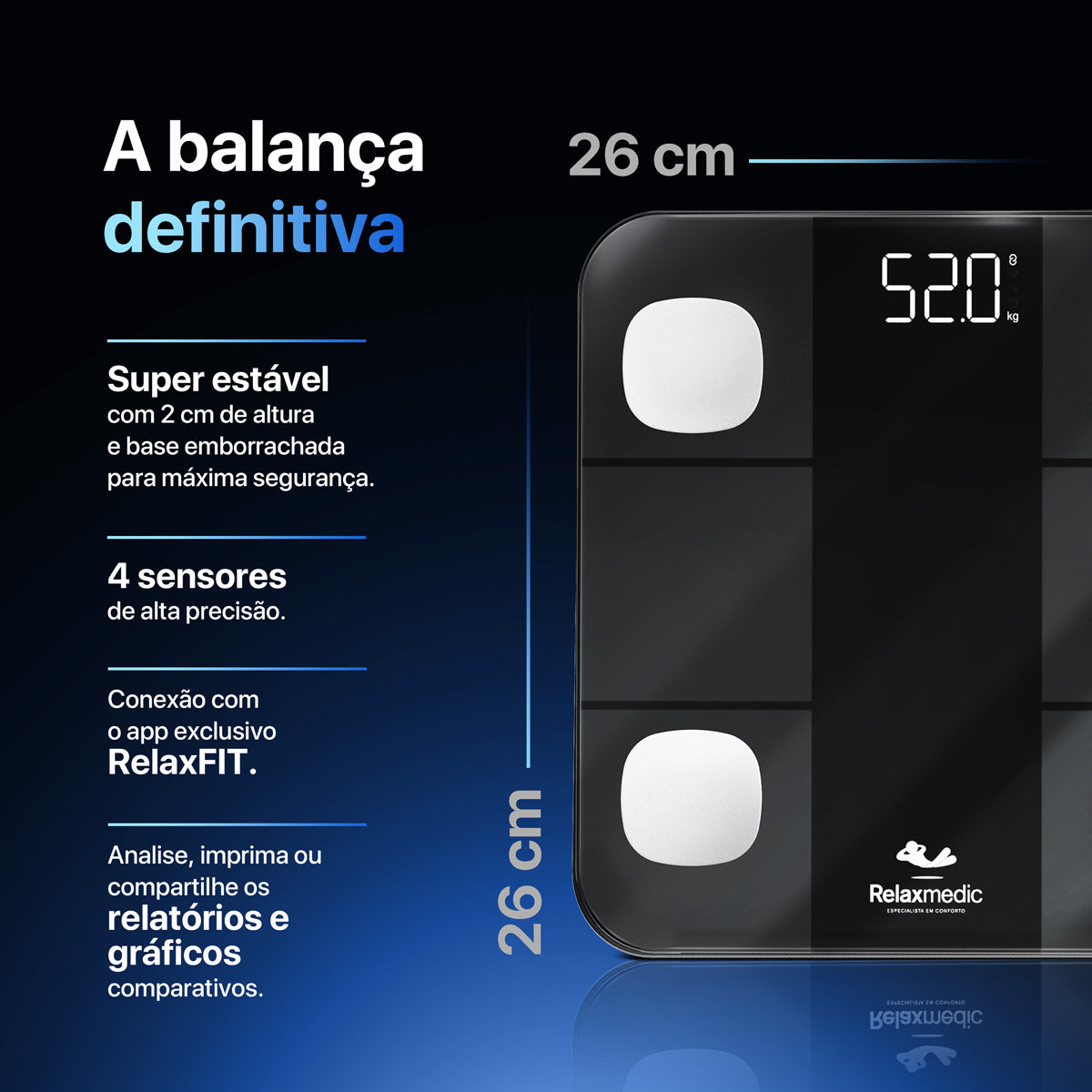 Balança de Bioimpedância Digital Smart