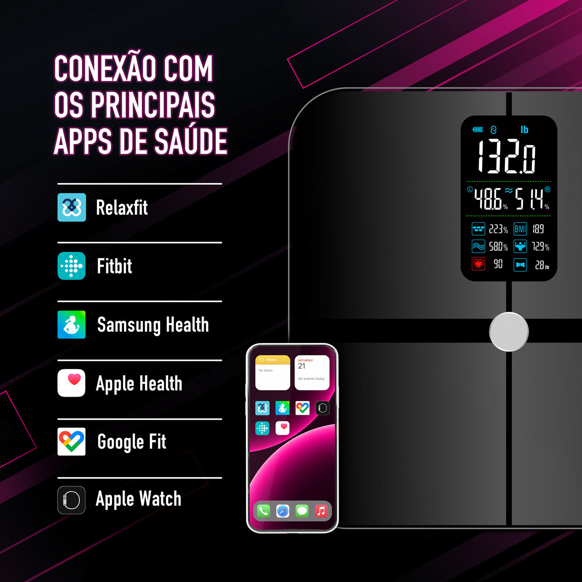 Balança de Bioimpedância Digital Intelligence