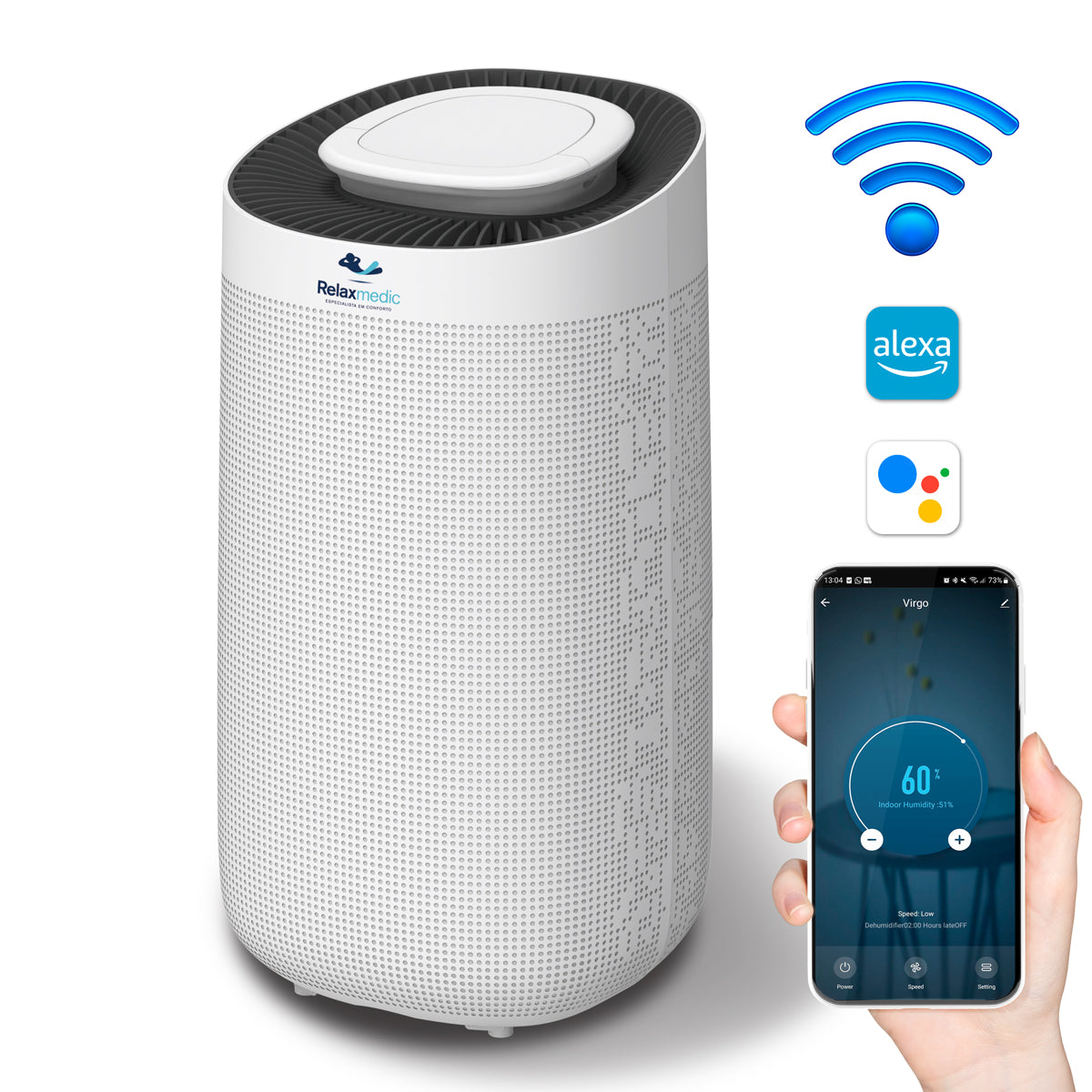 Desumidificador de Ar Compressor Smart Wi-Fi