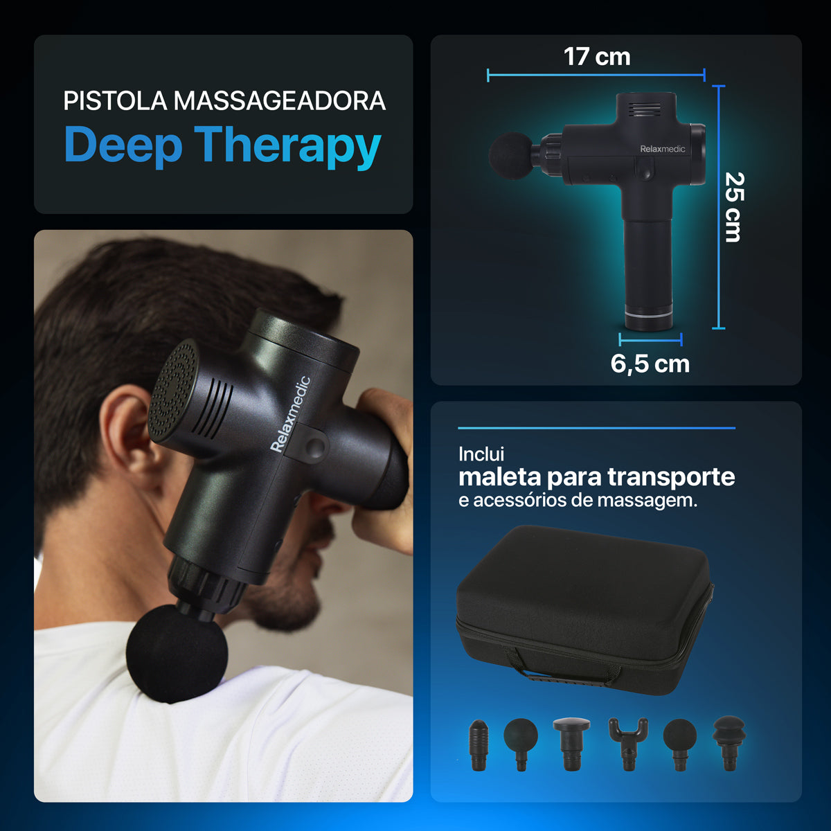 Pistola Massageadora Profissional Deep Therapy