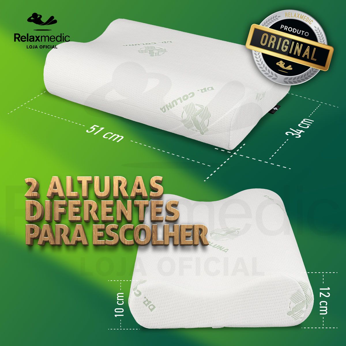 Kit 2 Travesseiros Bambu Dr Coluna