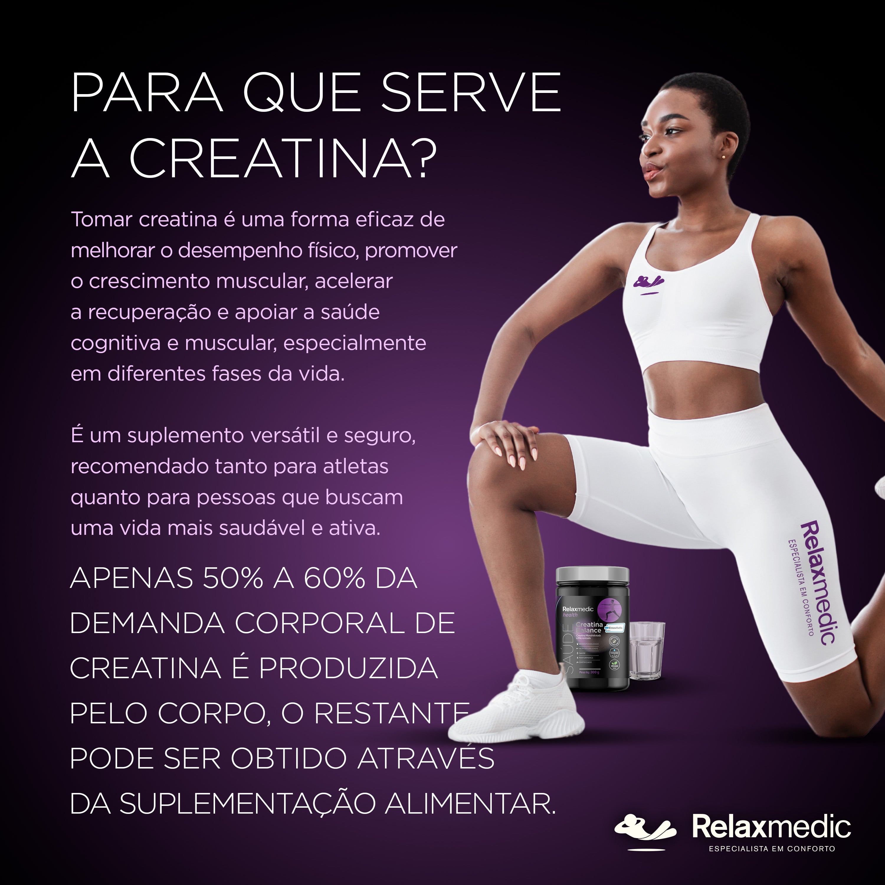 Kit Creatina Balance 300g + Balança Bodyscan Pro Branca